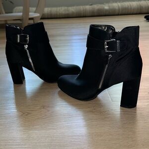 Weather Proof Booties w/ Silver Buckle and Zippers